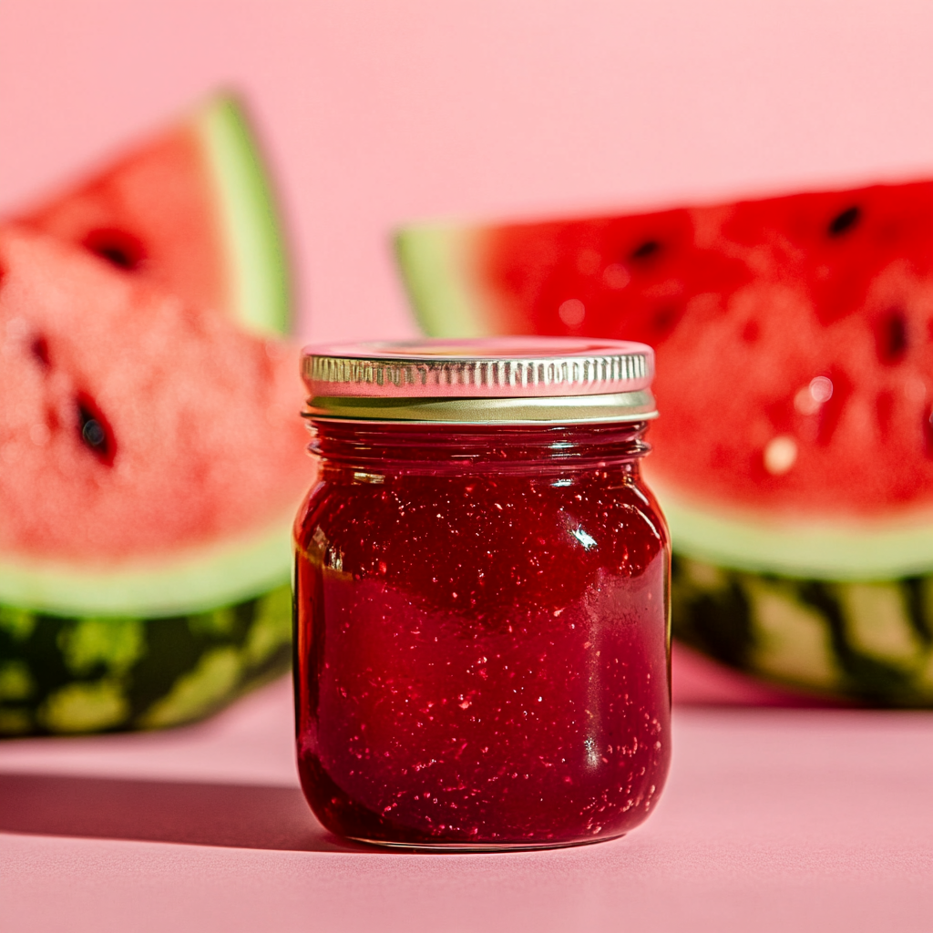 Watermelon Honey: A Sugar-Free, 1-Ingredient Recipe keonisam_studio_shot_of_a_jar_of_watermelon_jam_water_melon_fla_4aa38fe7-530f-4a49-9542-b0723f18736e
