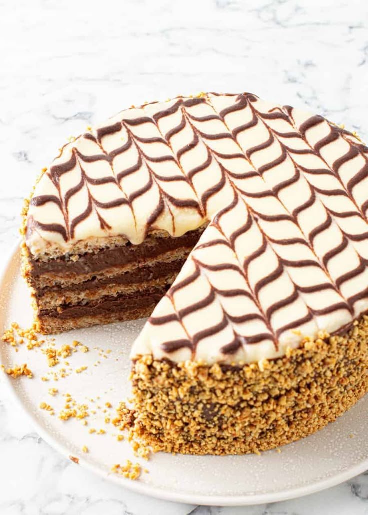🇭🇺 Hungarian Hazelnut and Chocolate Layer Cake (Eszterházy Torta) — A Taste of Tradition 🍫🌰 0ec5b594d3030257ee1f6d75071a6205